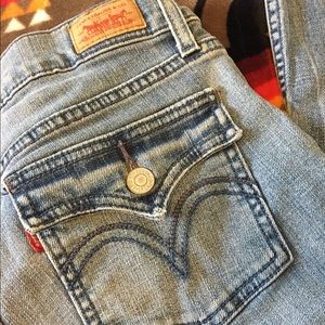 Levi's super low 524 flare jeans, size 5M.